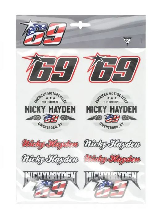 Pegatinas para Moto Nicky Haiden 69. - Pegatinas Sponsors para