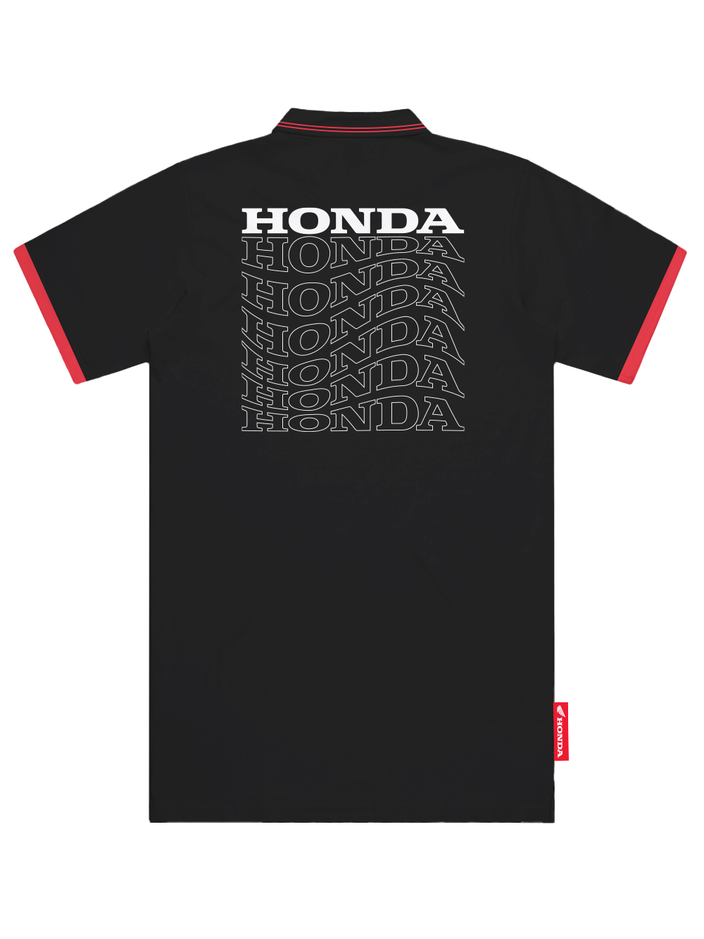 H23U-001 HONDA BLACK COTTON POLO BV